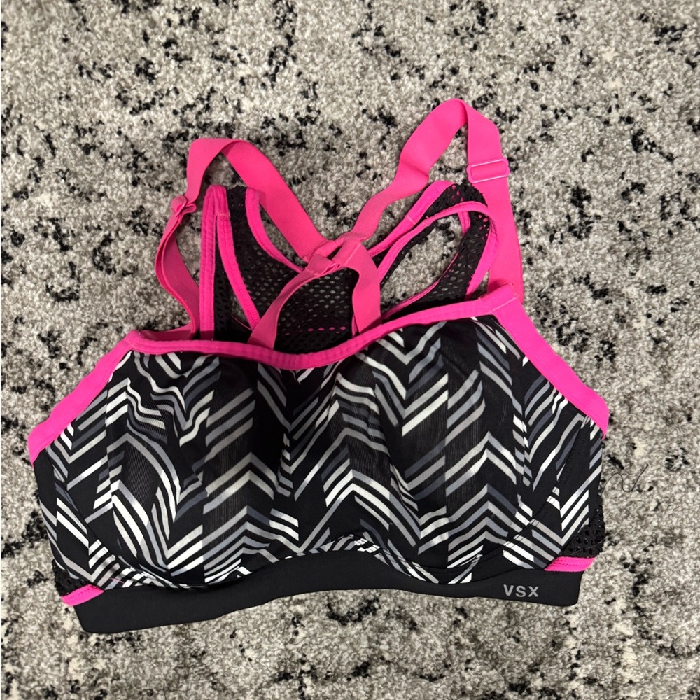 VSX Women's Black and Pink Sports Bra